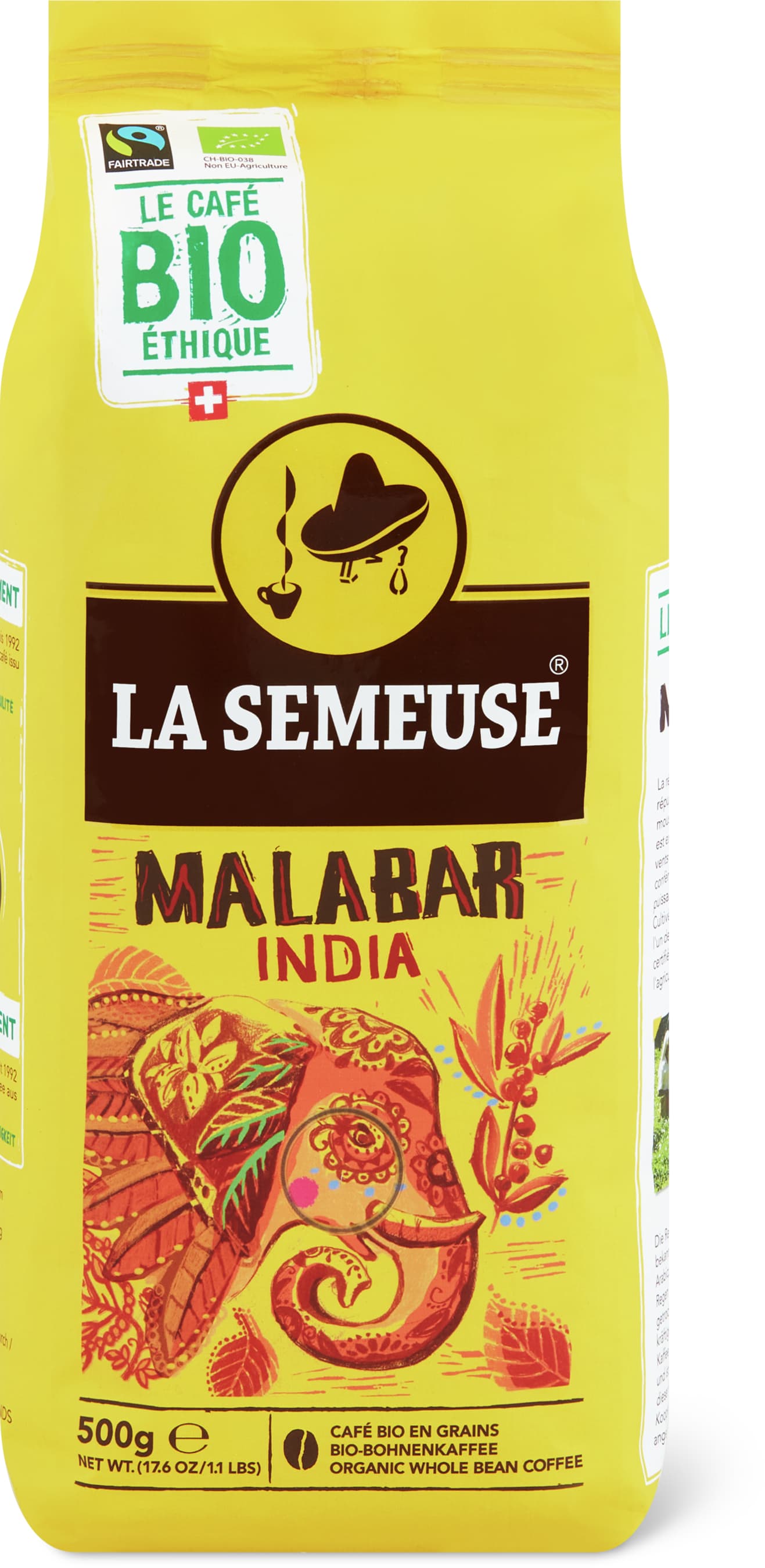 La Semeuse Malabar India Bio Bohnenkaffee 500g